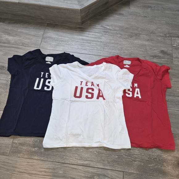 Tops - Team USA WomensT-Shirt Set - Navy, White, and Red